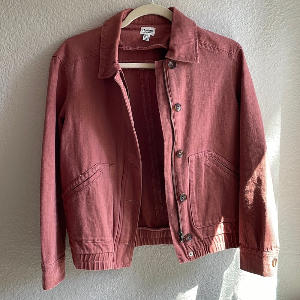 Red casual jacket